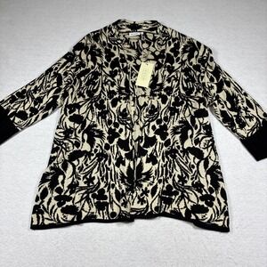NWT Masai Copenhagen Luciana Cardigan Open Floral Print Medium Heavy Soft New